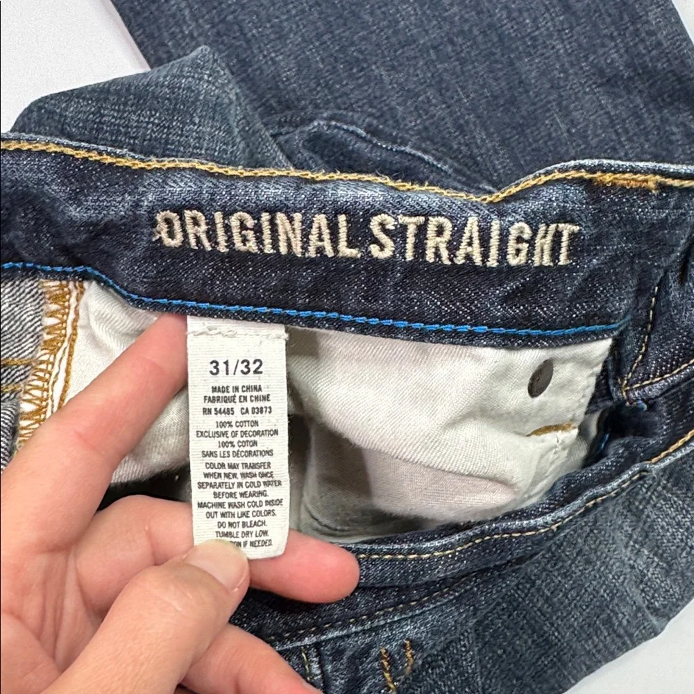 American Eagle Original Straight Dark Wash Jeans Size 31x32